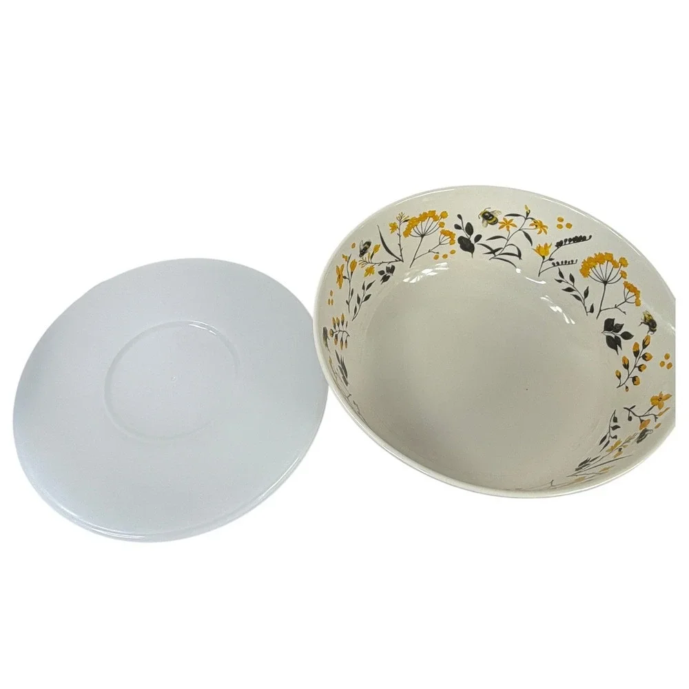 Bumblebee Wildflower‎ Nesting Mixing Bowls Member's Mark Set/3 with Lids Picnic